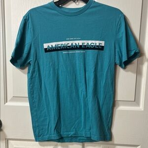 American Eagle Outfitters Blue Graphic Tee